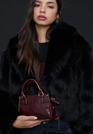 Мини-сумка тоут через плечо с тиснением под крокодиловую кожу- Заказать в России