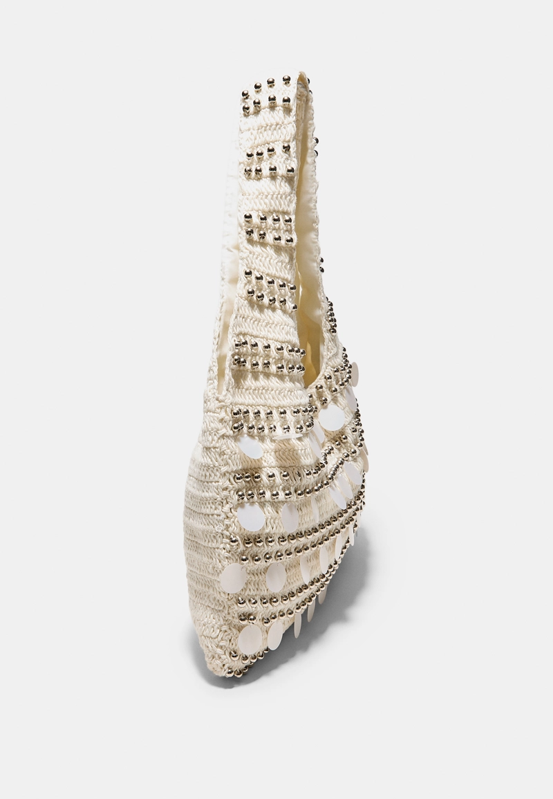 Вязаная сумка с пайетками