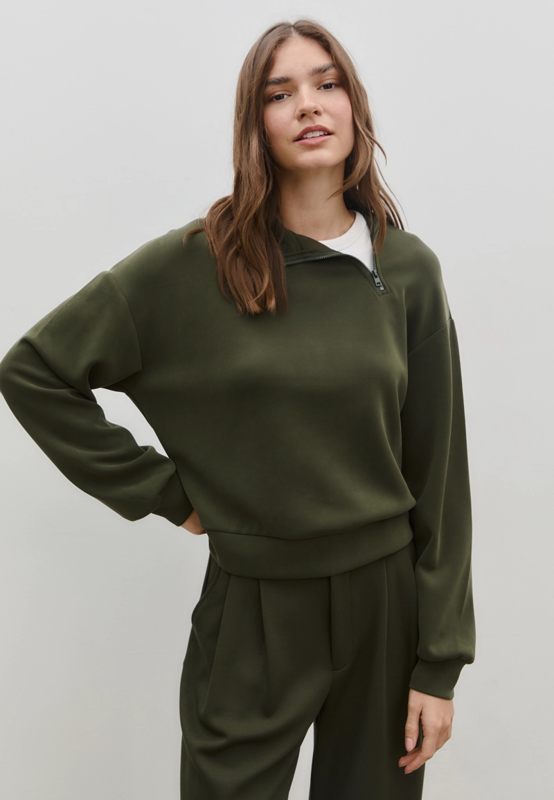 Толстовка с боковой молнией, мягкая на ощупь