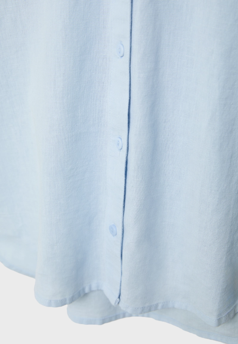 Свободная рубашка с карманом из льняной ткани