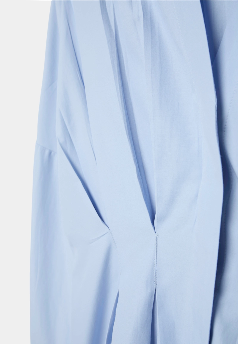 Рубашка из поплина со складками