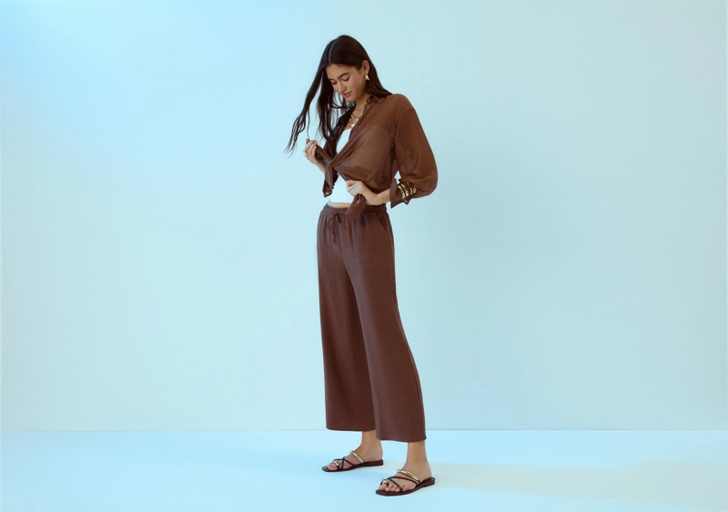 Брюки-кюлоты рустик