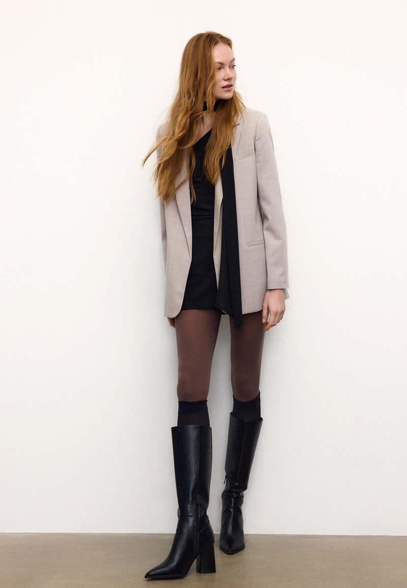 Пиджак свободного кроя в полоску