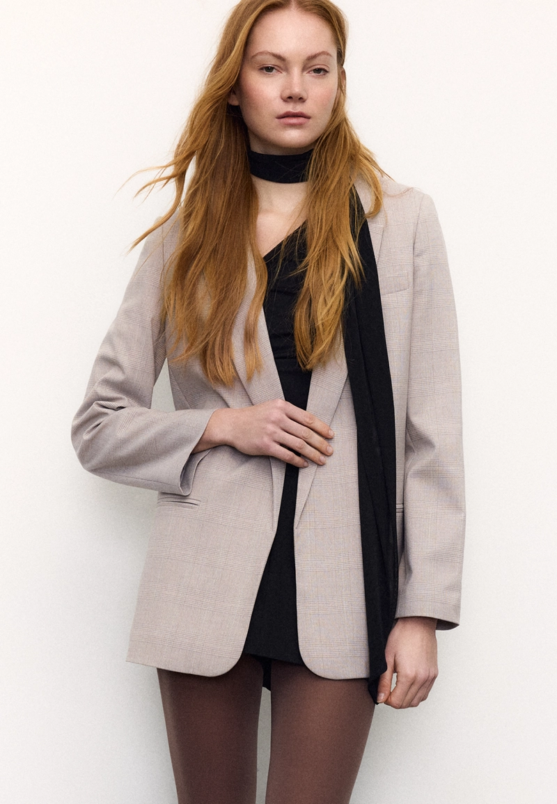 Пиджак свободного кроя в полоску