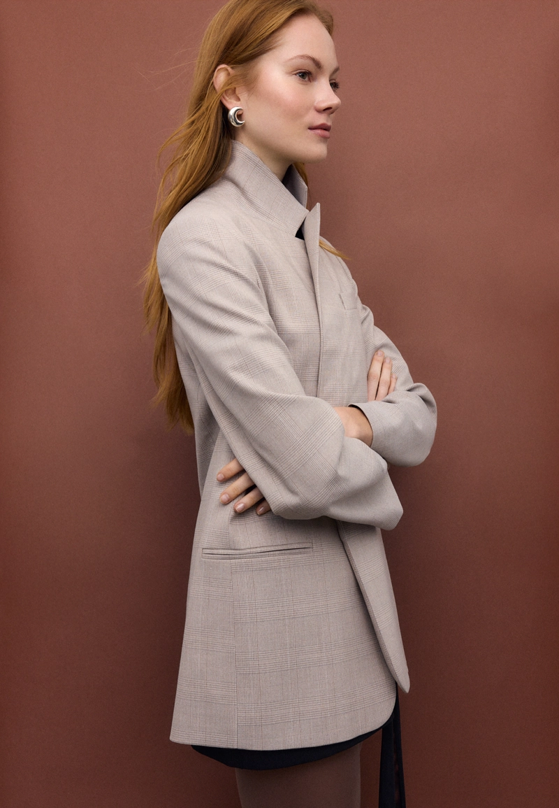 Пиджак свободного кроя в полоску