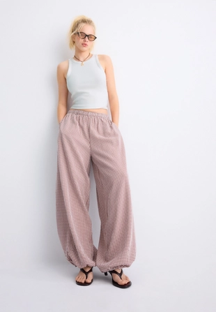 Объемные брюки из поплина- Заказать в России