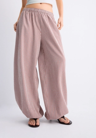 Объемные брюки из поплина- Заказать в России