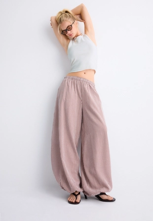 Объемные брюки из поплина- Заказать в России