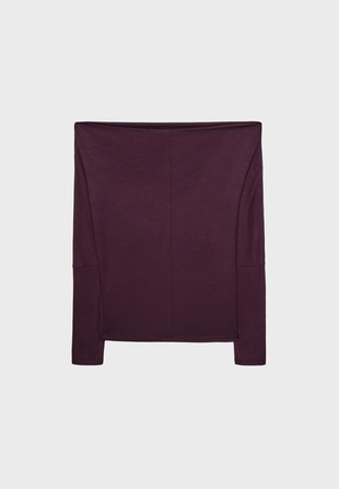 Асимметричная футболка из модала- Заказать в России