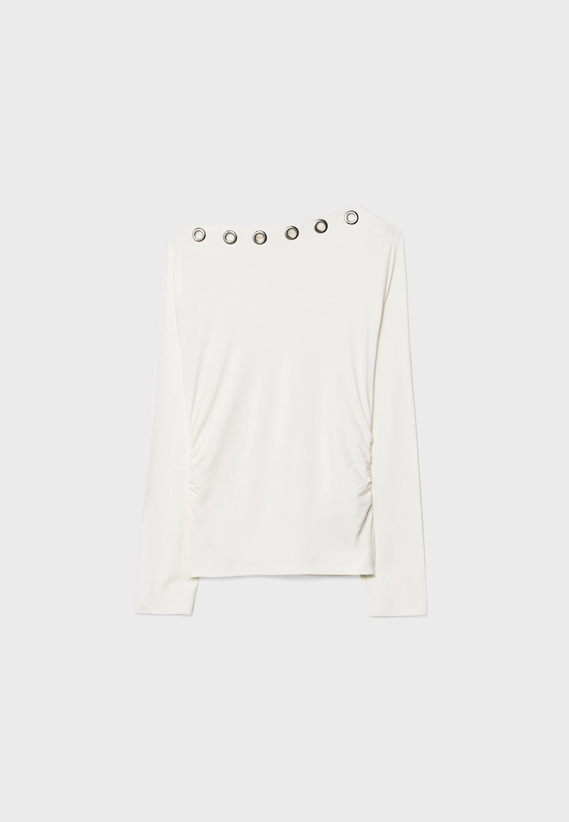 Футболка асимметричная с люверсами