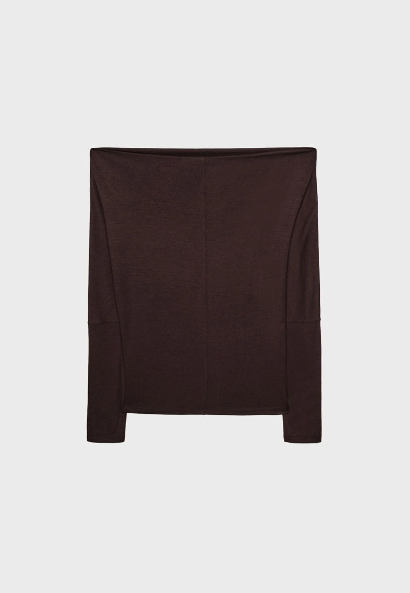 Асимметричная футболка из модала