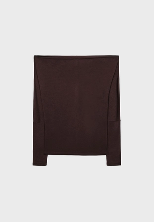 Асимметричная футболка из модала- Заказать в России