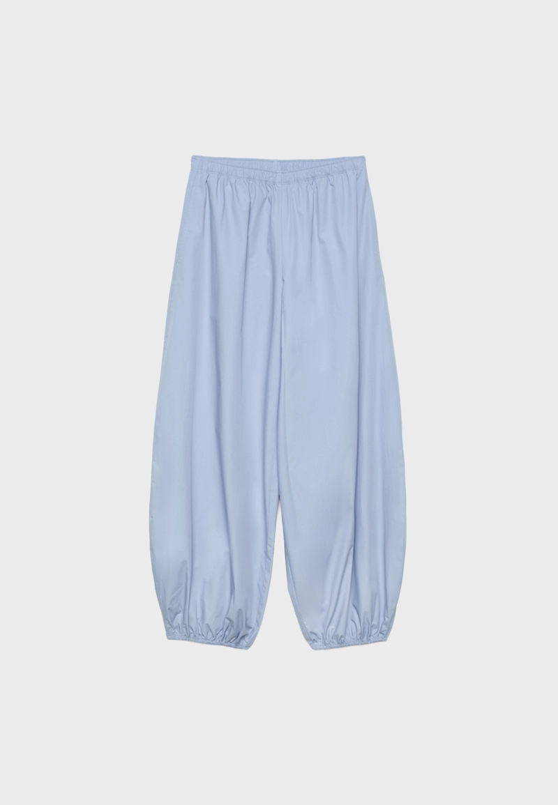 Объемные брюки из поплина