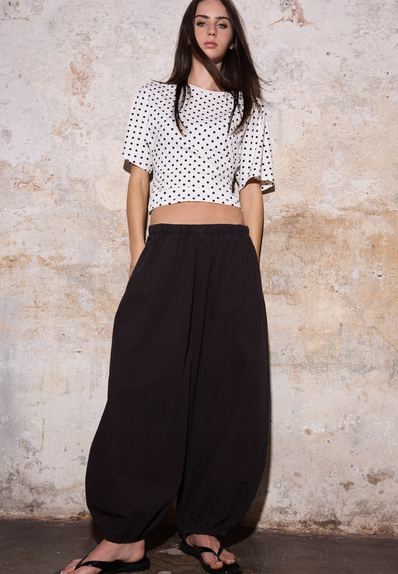 Брюки-блуммеры из поплина