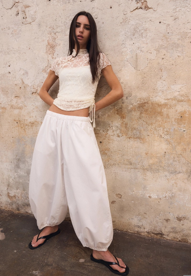 Брюки-блуммеры из поплина