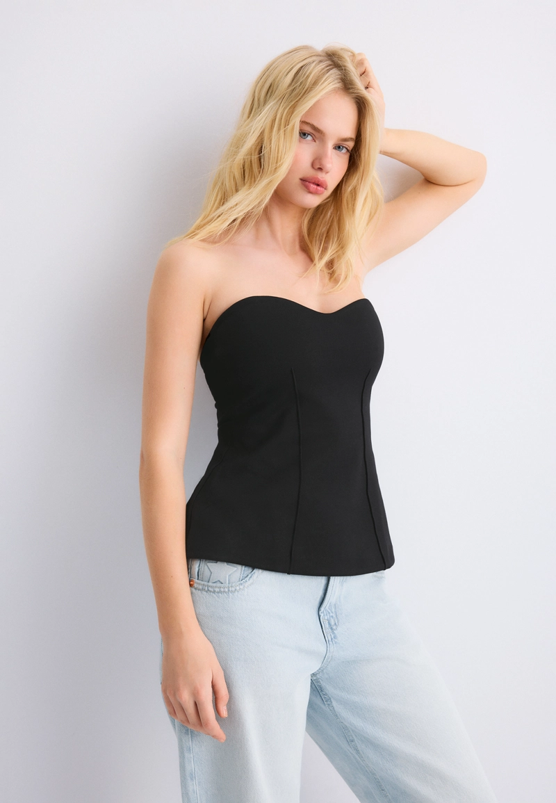 Бандо с вырезом сердечком