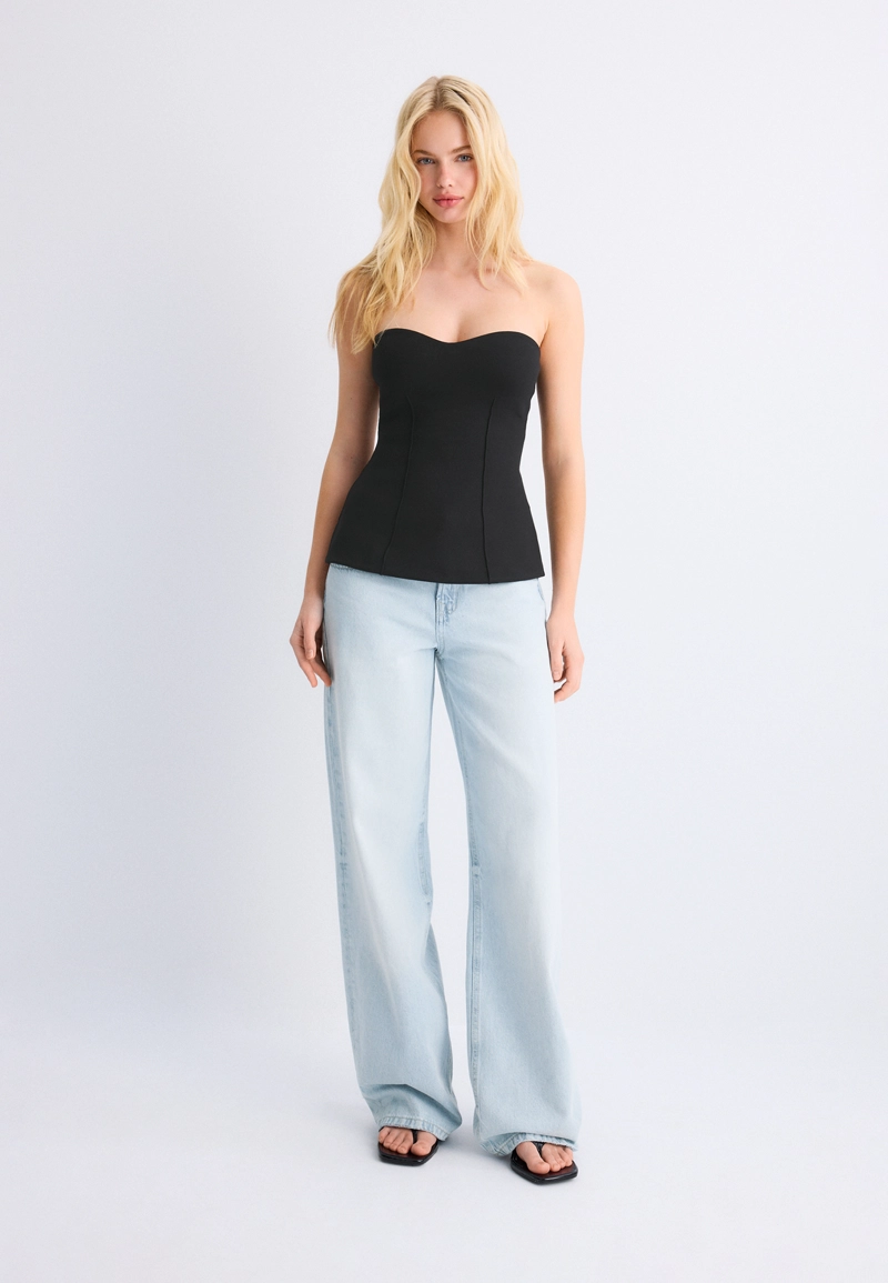 Бандо с вырезом сердечком