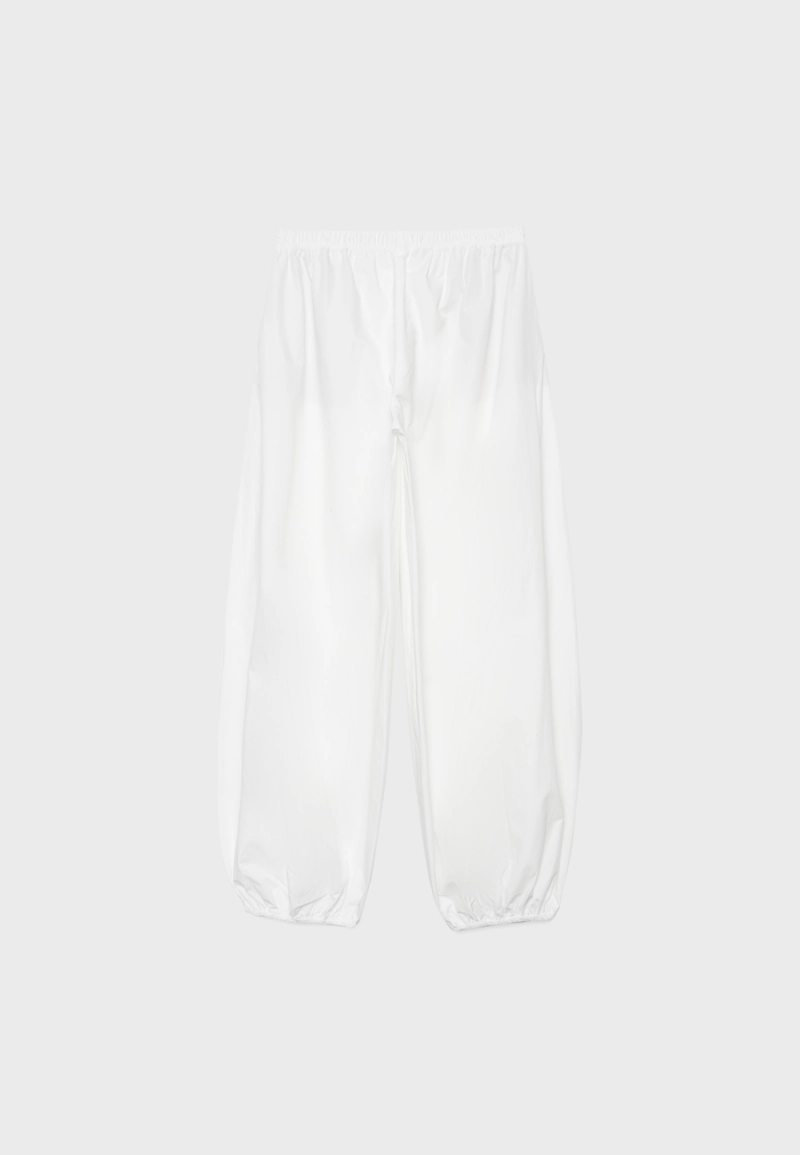 Объемные брюки из поплина