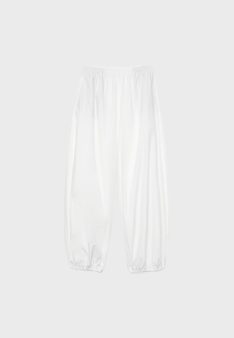 Объемные брюки из поплина