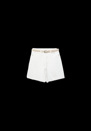 Джинсовые шорты с ремнем- Заказать в России