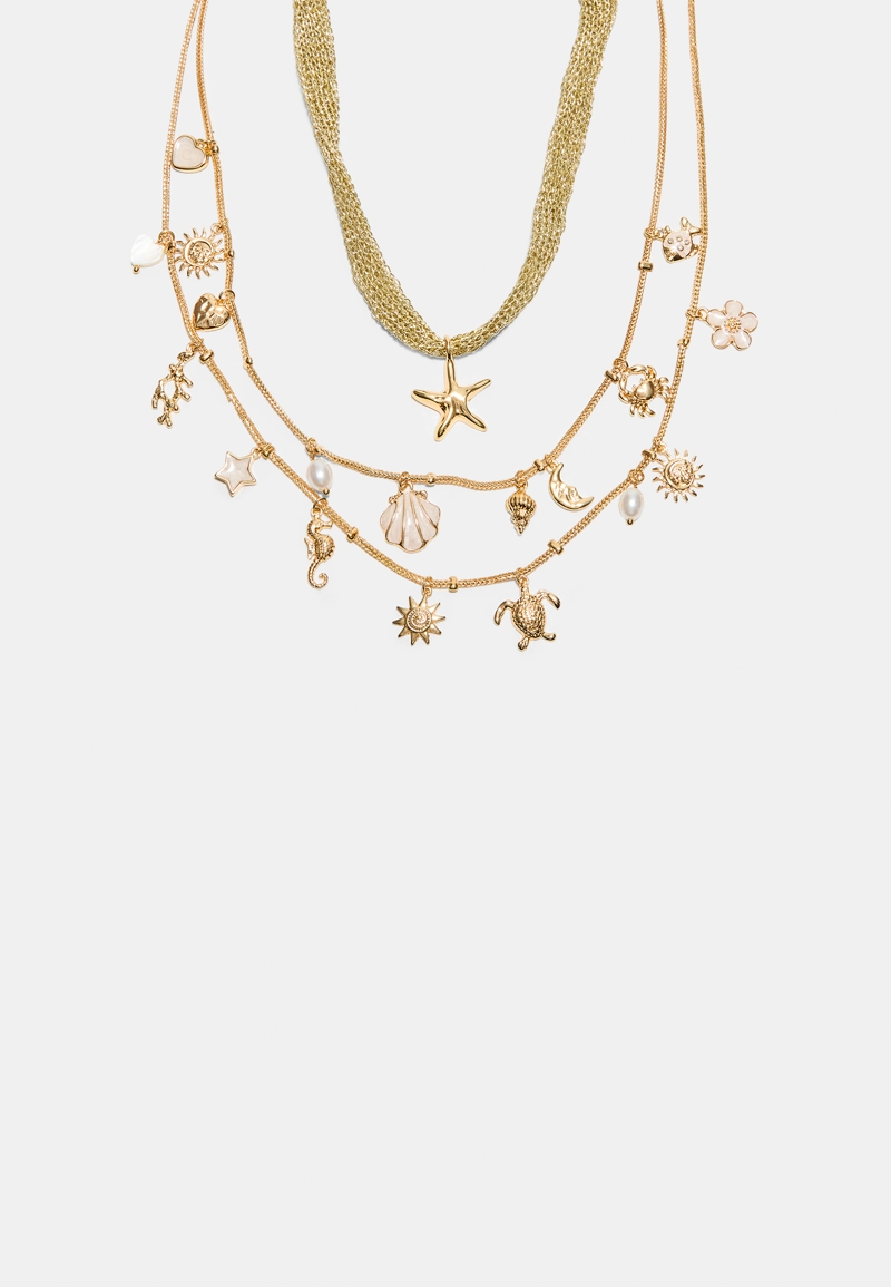 Набор из двух колье с морскими подвесками