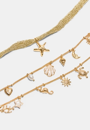 Набор из двух колье с морскими подвесками- Заказать в России