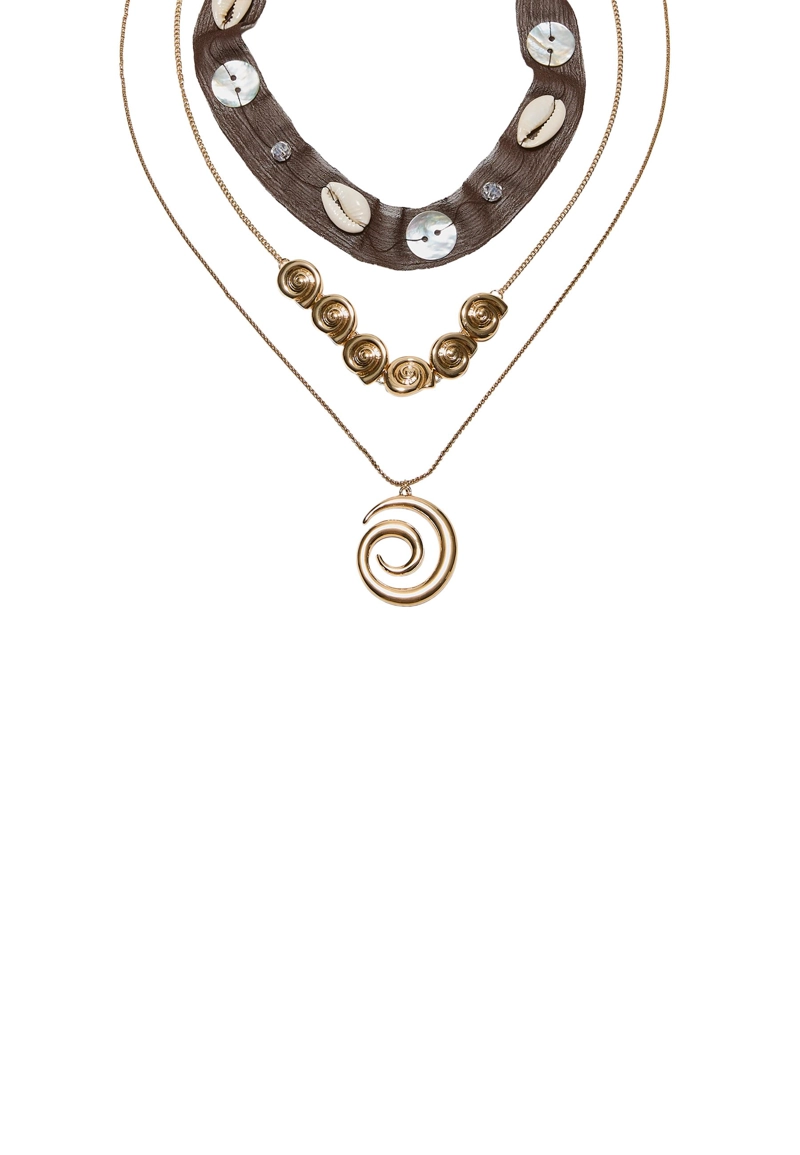 Набор из 3 колье «Спираль»