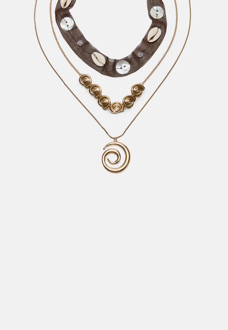 Набор из 3 колье «Спираль»