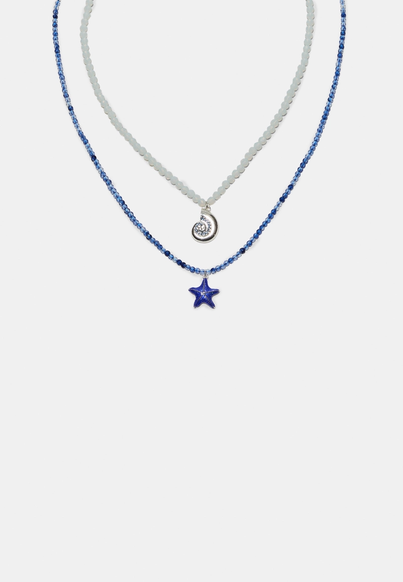 Набор колье с морскими бусинами