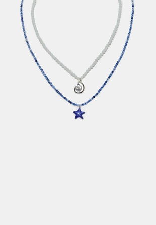 Набор колье с морскими бусинами- Заказать в России