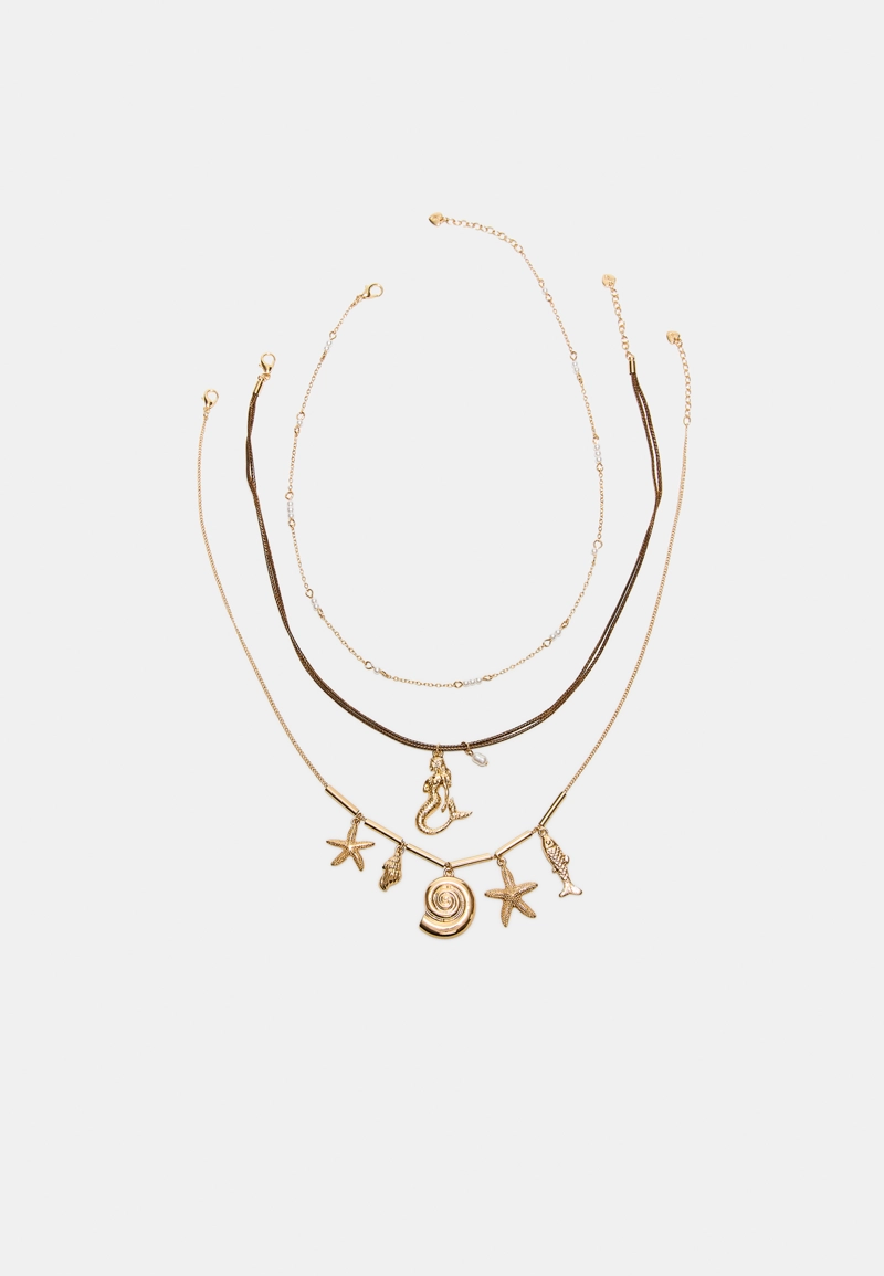 Набор из 3 колье с подвесками «Русалка»