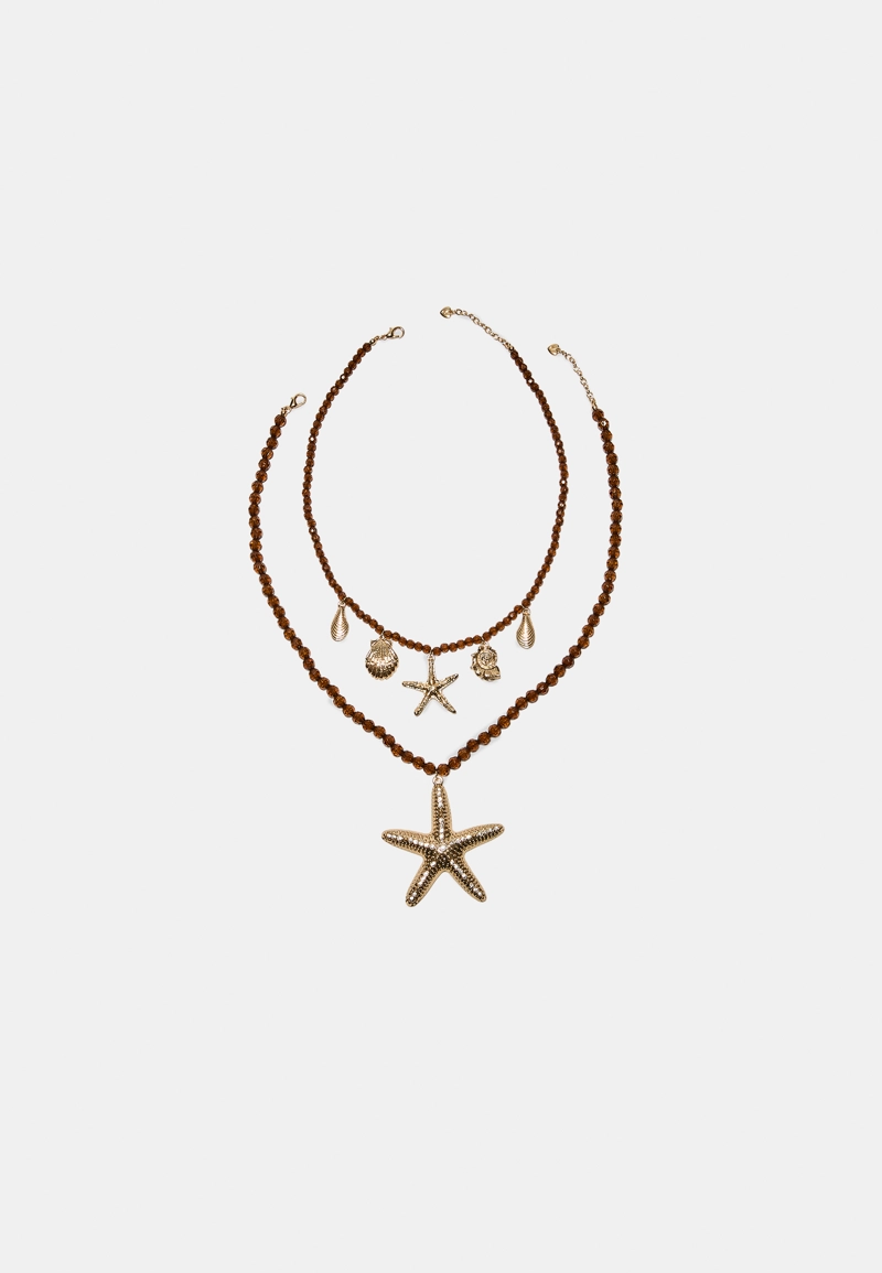 Набор из 2 ожерелий с подвесками «Морская звезда»