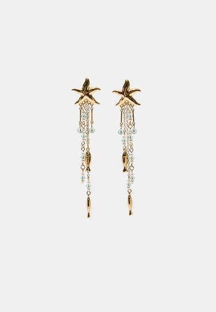 Серьги-каскады со звездами- Заказать в России