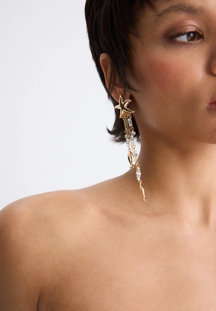 Серьги-каскады со звездами- Заказать в России