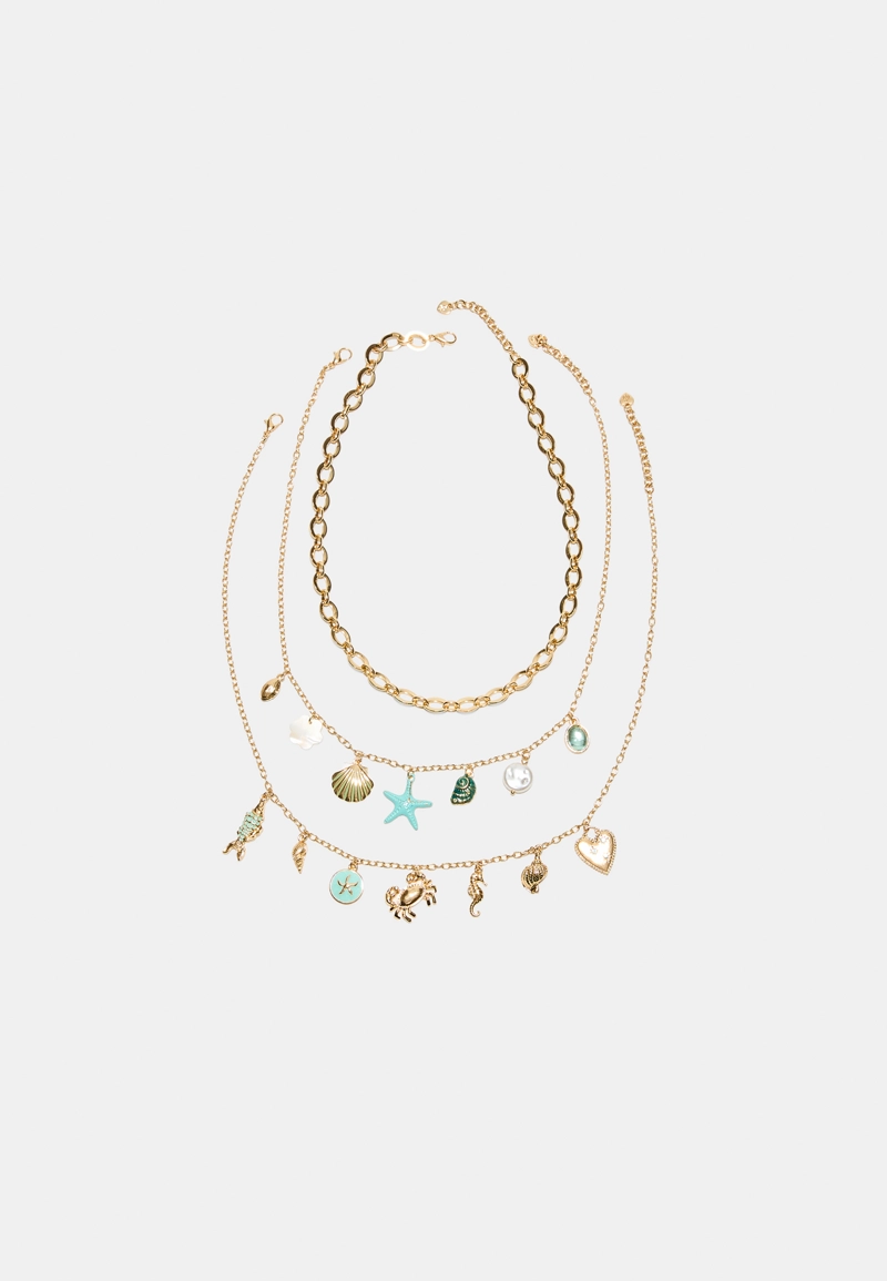 Набор из 3 колье с морскими подвесками