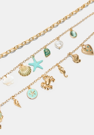 Набор из 3 колье с морскими подвесками- Заказать в России