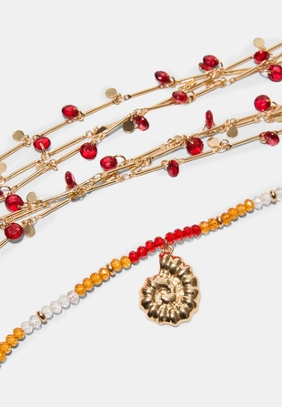 Набор из 2 колье с ракушкой- Заказать в России