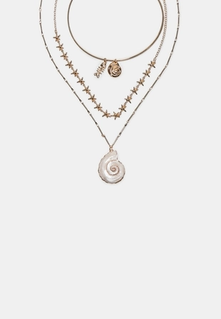 Набор из 3 колье с подвесками-ракушками- Заказать в России