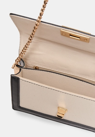 Комбинированная сумка-слинг из канваса- Заказать в России