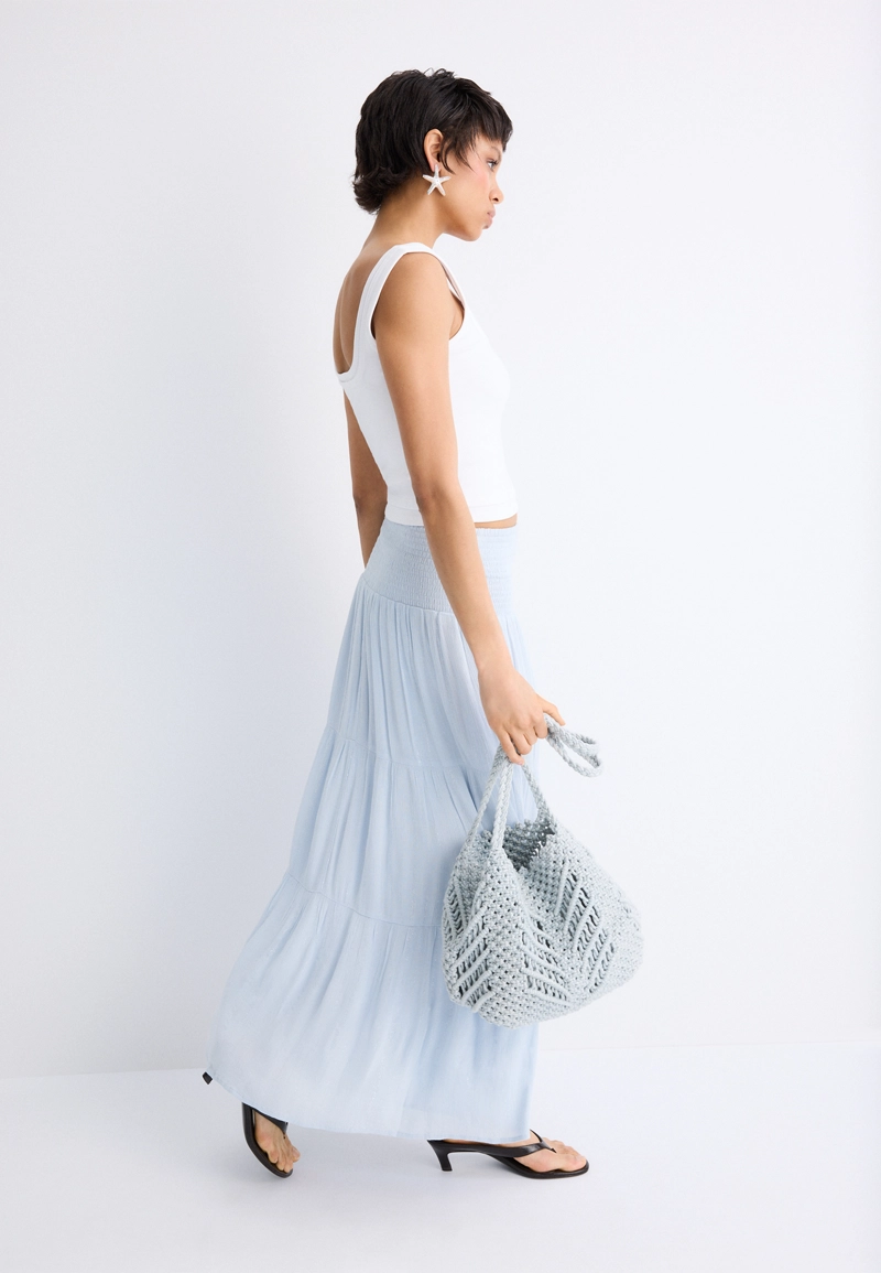 Сумка-шопер крючком с металлизированной нитью