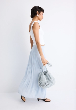 Сумка-шопер крючком с металлизированной нитью- Заказать в России