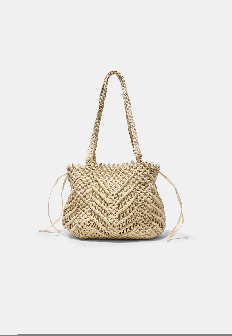 Сумка-шопер крючком с металлизированной нитью