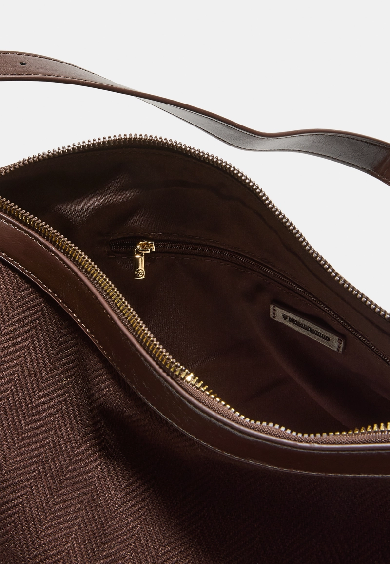 Комбинированная сумка-шопер из канваса