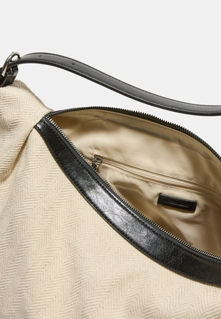 Комбинированная сумка-шопер из канваса- Заказать в России