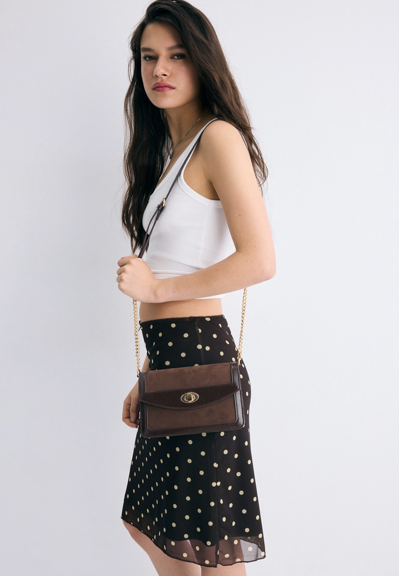 Комбинированная сумка через плечо