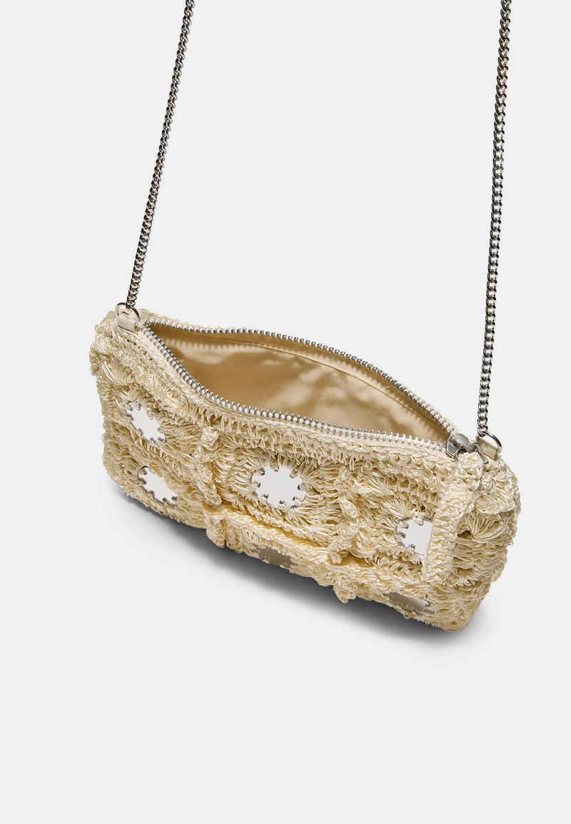 Мини-сумка через плечо крючком с зеркалами