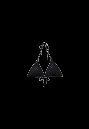 Бюстгальтер бикини треугольник с блестящей отделкой- Заказать в России