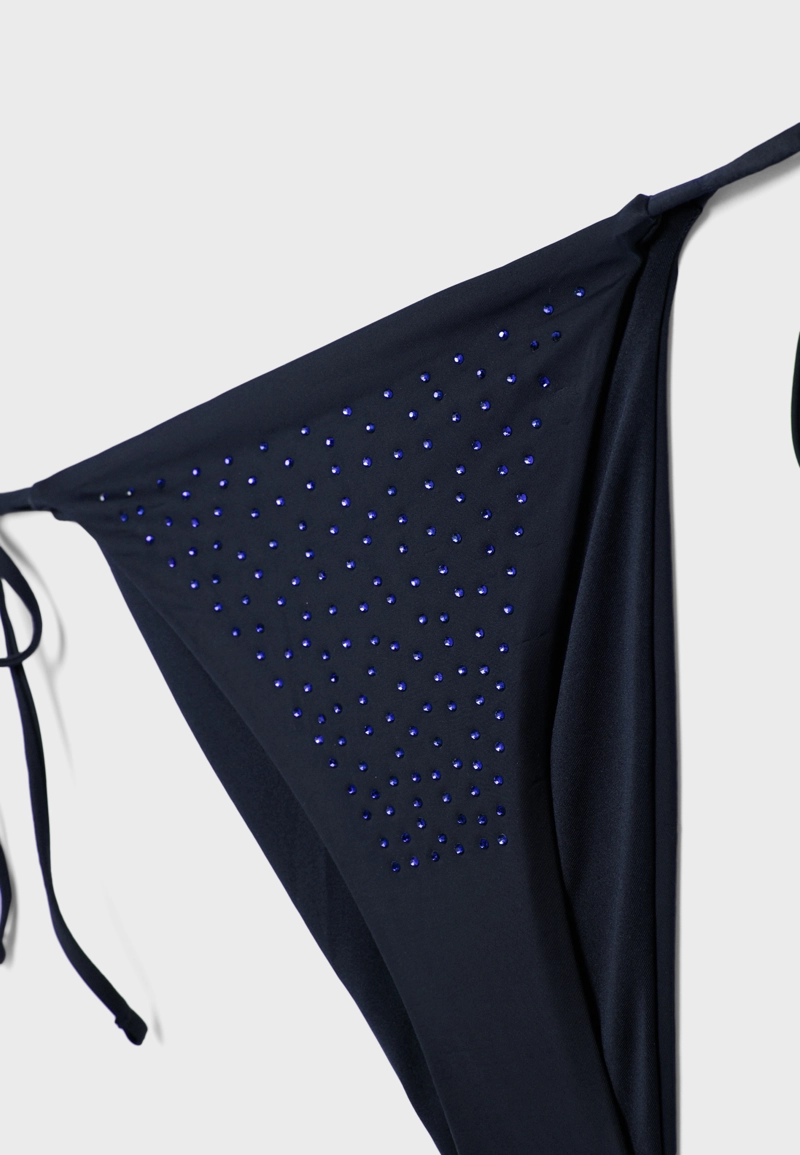 Плавки бикини бразильяно с блестящей отделкой