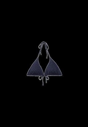 Бюстгальтер бикини треугольник с блестящей отделкой- Заказать в России