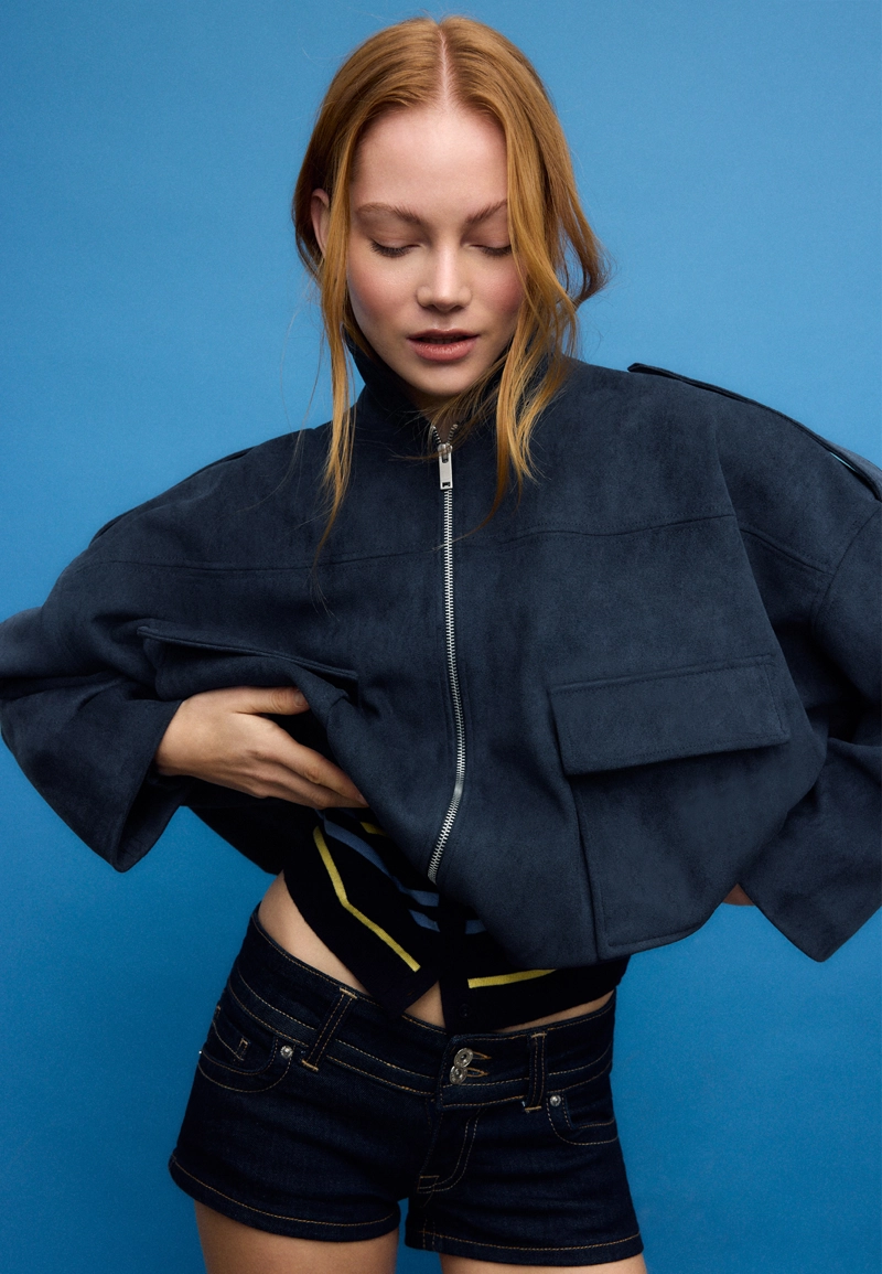 Куртка-баллон из искусственной замши